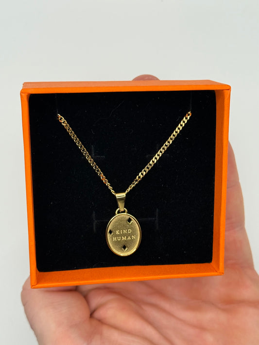 Kind Human Necklace- Gold